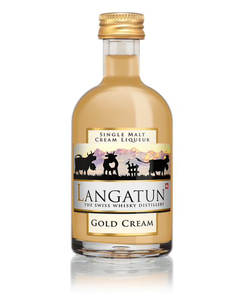 Langatun - Gold Cream - Single Malt Liqueur - Miniature - 18% - 5cl