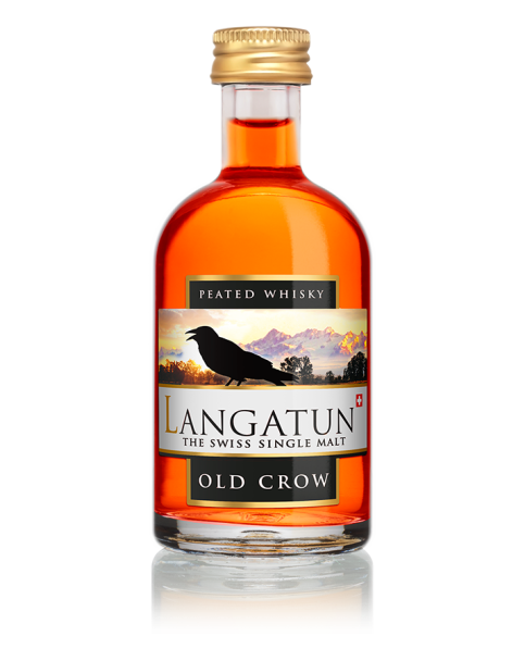 Langatun - Old Crow - Peated Single Malt Whisky - Miniature - 46% - 5cl