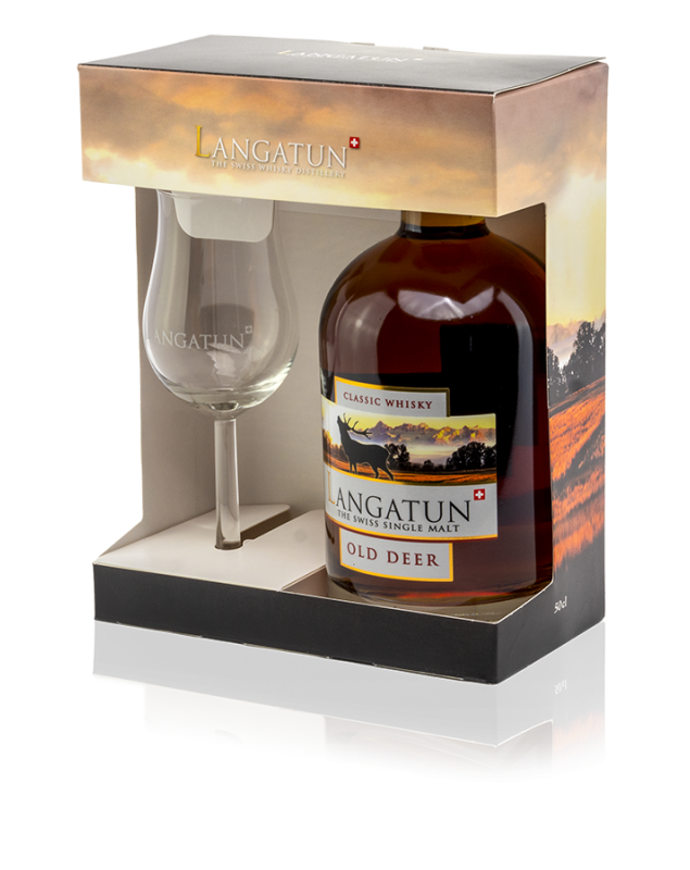 Langatun - Old Deer - Single Malt Whisky - With Glass - 40% - 50cl