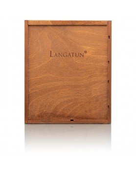 copy of Langatun - Old Wolf - Smoky Single Malt Whisky - in Wooden Box with Glass closed - 46% - 50cl