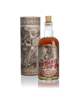 Red Beard - Captains Elixier - Barreled Organic Rum - 44% - 50cl with Tube