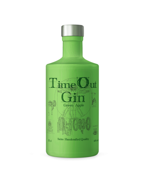 Time Out Gin - Green Apple - 44% - 50cl