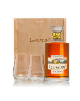 Langatun - Old Crow - Single Malt Whisky - in Holzbox mit 2 Gläsern - 46% - 50cl