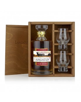 Langatun - Old Deer in carafe in wooden box with 2 glasses